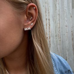 "MOR" slv reringe med smukke hvide sten