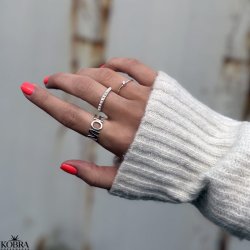 "MOR" ring i sterling slv