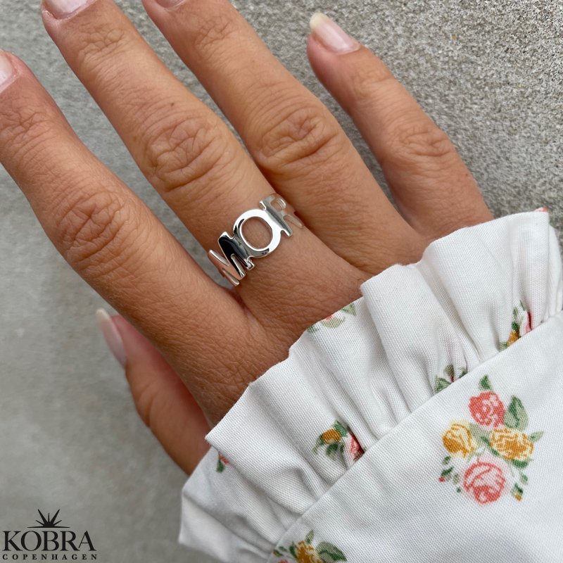 "MOR" ring i sterling slv