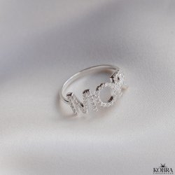 "Mor" s�lv ring med zirconia stein til mor