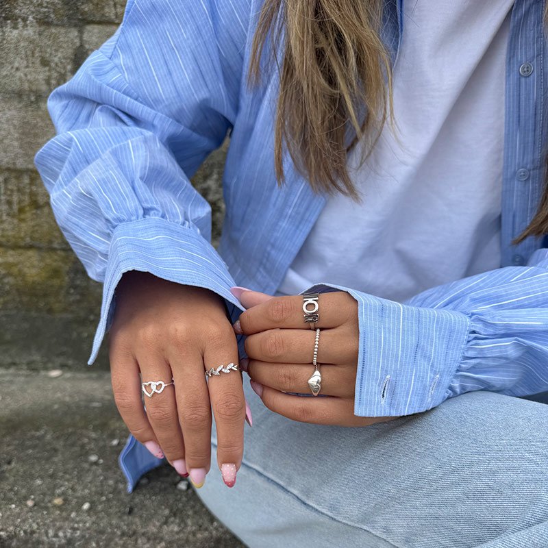 "Ever After" Hjerte ring i s�lv