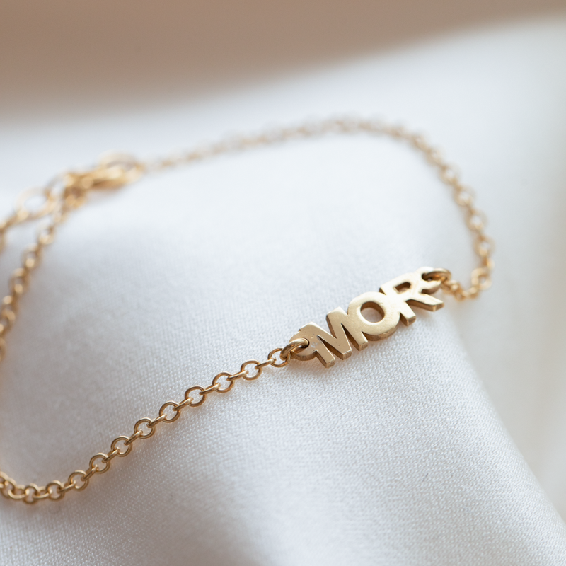 "MOR" 18k gold-plated bracelet