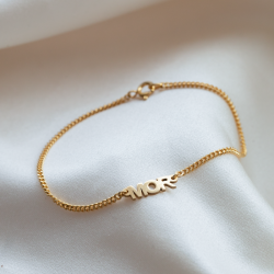"MOR" 18k gold-plated bracelet