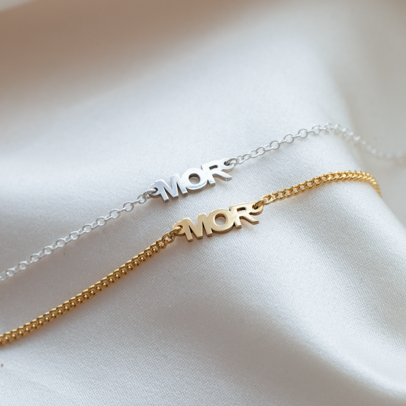 "MOR" 18k gold-plated bracelet