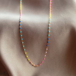  "Moria" gold necklace with colored balls