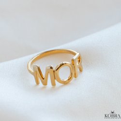 "MOR" ring i guld