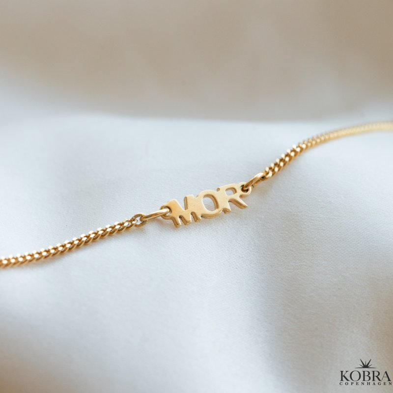 "MOR" h�ndlavet guld halsk�de med 2 mm. panzerk�de