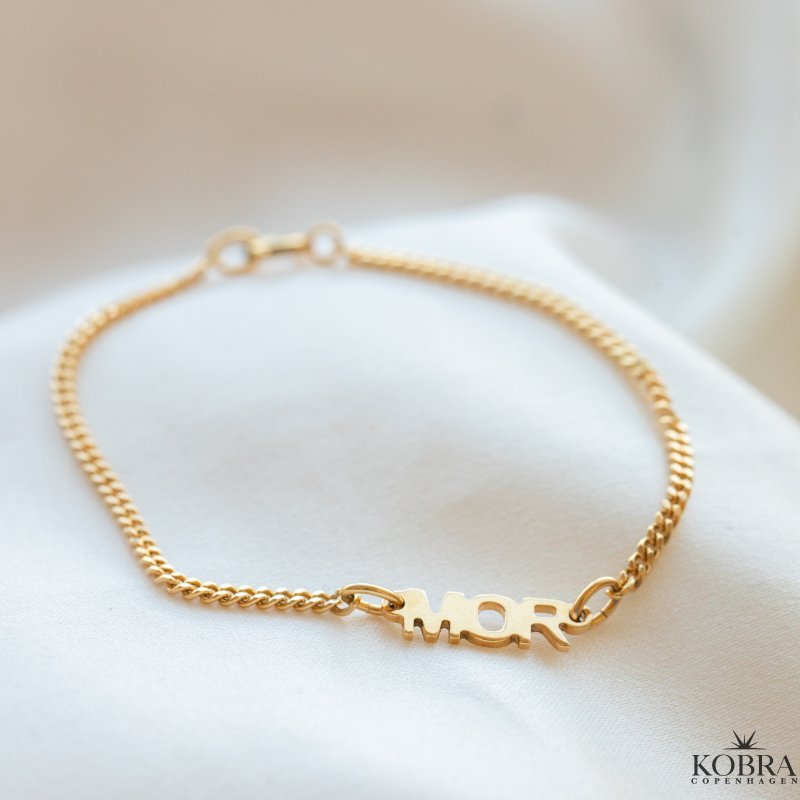 "MOR" armb�nd med 2 mm. panzerk�de i guld