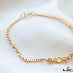 "MOR" armb�nd med 2 mm. panzerk�de i guld