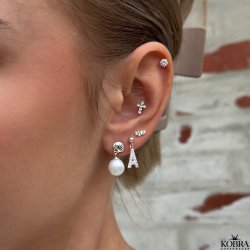 "Rosella" silver earrings freshwater pearls