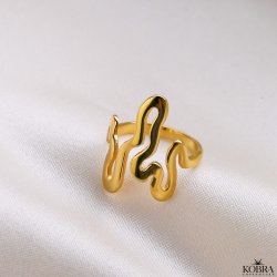 "Nagini" 18 carat gold plated snake ring
