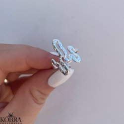 "Nagini Organic" sterling slv slange ring