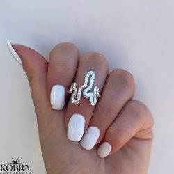 "Nagini Organic" sterling slv slange ring