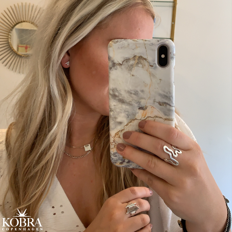 "Zoey" silver initial earrings