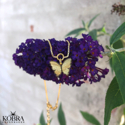 "Nanna" guld sommerfugl ankelkęde