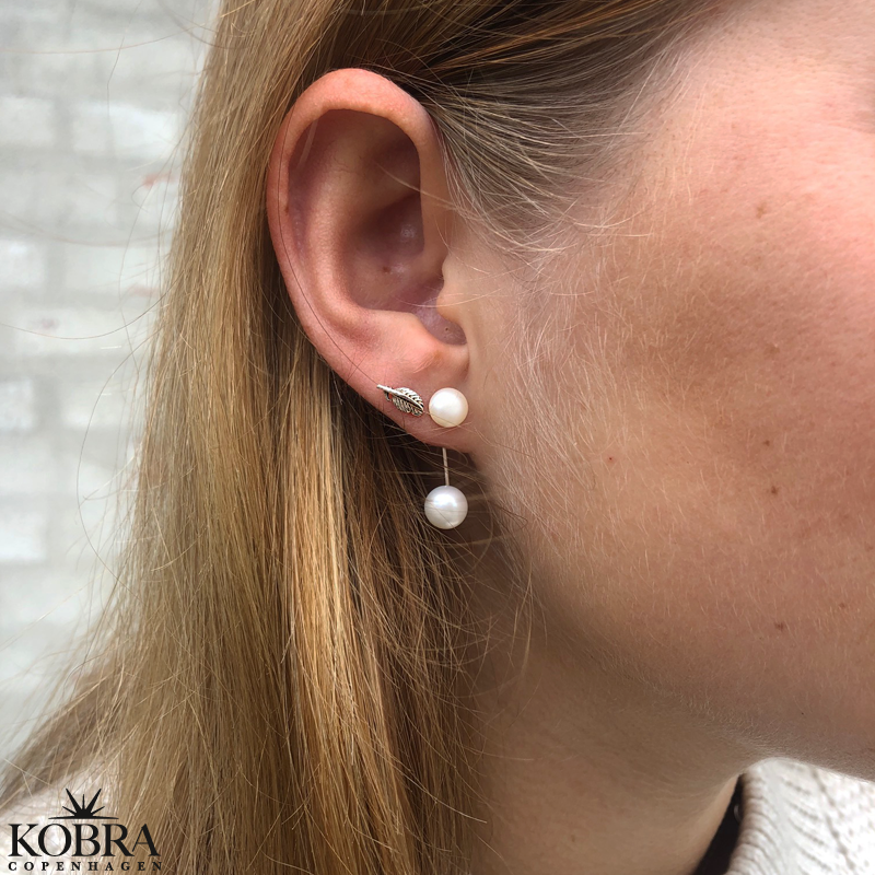 "Merle" sm reringe med fjer i sterling slv