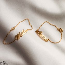 "Saga" gold bracelet with your name