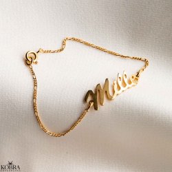 "Saga" gold bracelet with your name
