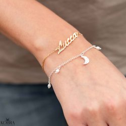 "Saga" gold bracelet with your name