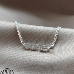 "Manhattan" sterling slv navnehalskde med panzerkde