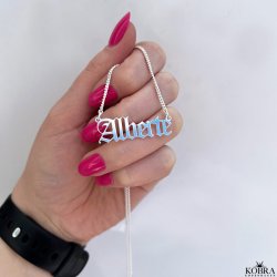 "Bronx" navnehalskde i slv inklusiv 2 mm. panzerkde