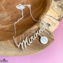 Namnhalsband i sterlingsilver med ditt eget stjärntecken