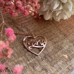 "Sweetheart" 18 karat forgyldt hjerte navnehalskde