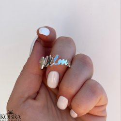 Handmade name ring in silver, made personal to you