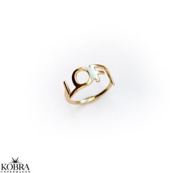"Soho" handmade ring with your name in gold