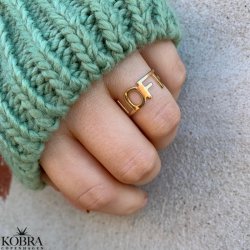 "Soho" ring with name in silver