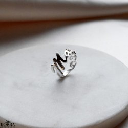 Handmade name ring in silver, made personal to you