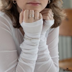 "Soho" ring with name in silver