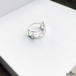 "Soho" ring with name in silver
