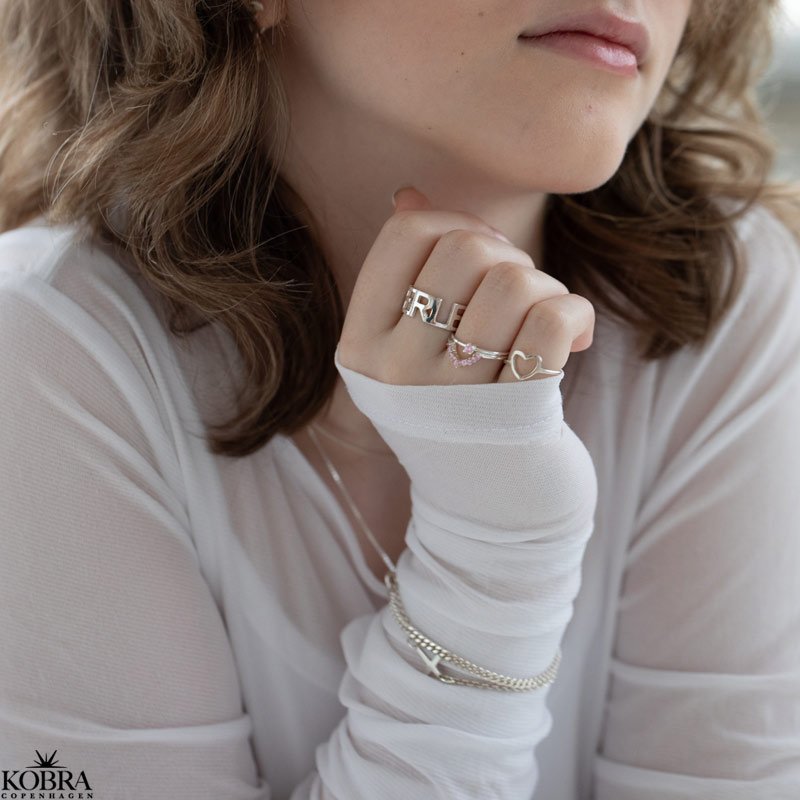 Konfirmations smykke - hndlavet navnering i sterling slv