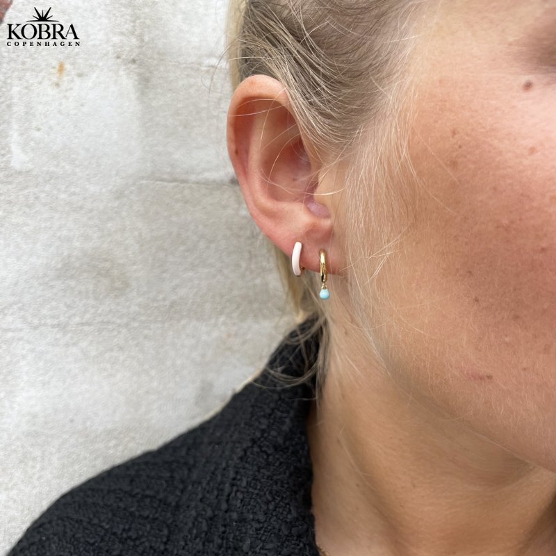 "Nelly" small hoops with colored enamel