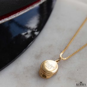 Studenterhue / studentersmykke guld halskde med personlig gravering