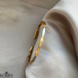 "Nikoline" 18 karat forgyldt armbnd / arm cuff