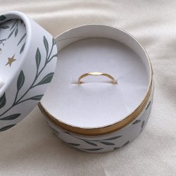 "Nikoline" 18 karat forgyldt ring med facetter