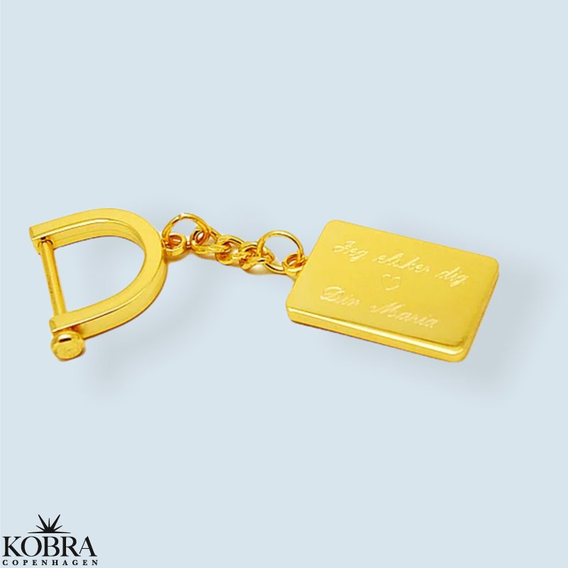 Dogtag nglering i guld, med personlig gravering