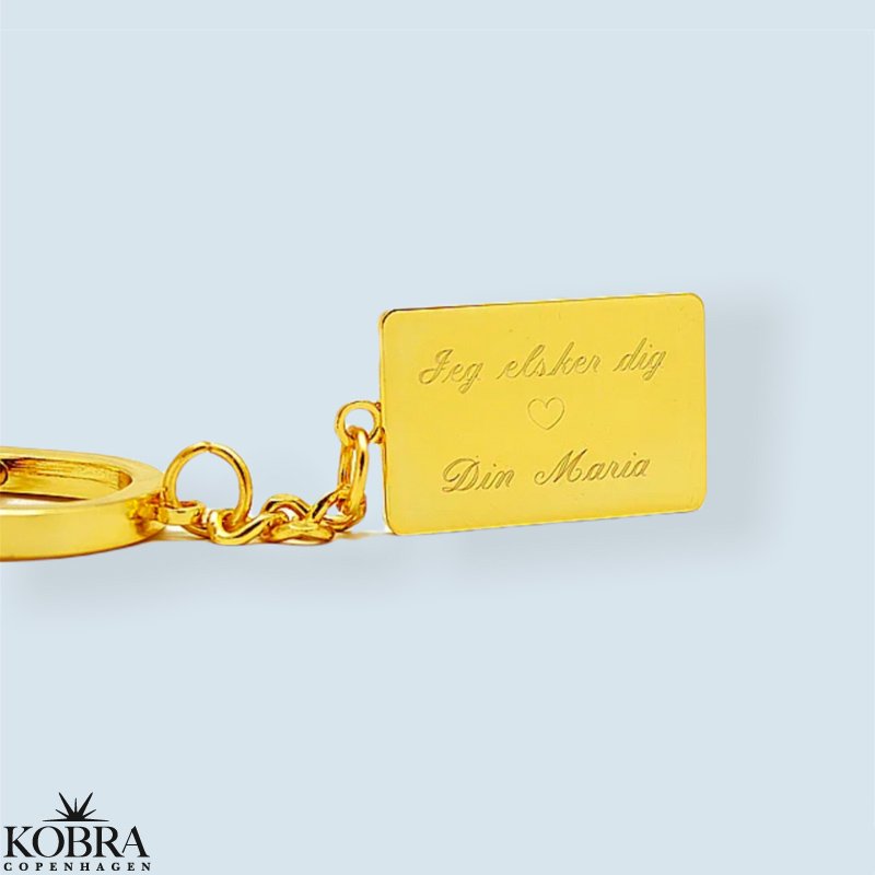 Dogtag nglering i guld, med personlig gravering