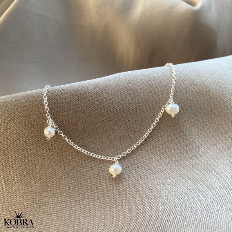 "Noella" slv ankelkde med 5 perler