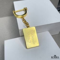 Dogtag nglering i guld, med personlig gravering