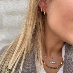 "Clinton" 4 mm. gold panzer necklace