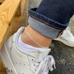 "Clinton" 1mm panzer ankelkde i sterling slv 