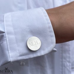 Runde manchetknapper i stl med din gravering