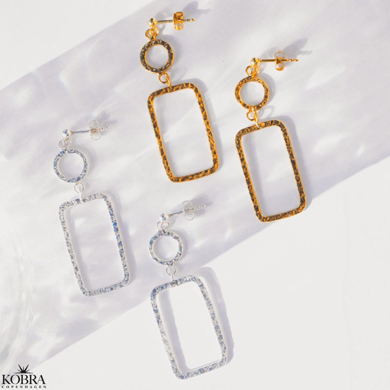 "Posy" Store guld reringe i organisk design