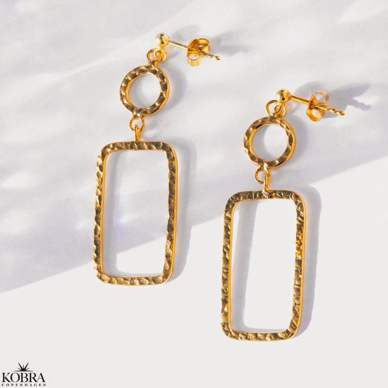 "Posy" Store guld reringe i organisk design