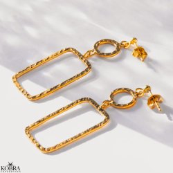 "Posy" Store guld reringe i organisk design