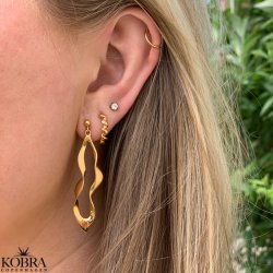"Cirkeline" hoops (mini) i guld