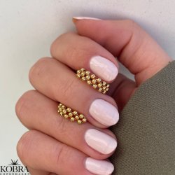 "Isabella" kuglereringe i 14 karat forgyldt